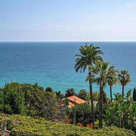 L'Horizon Vue Mer Grande Terrasse Parking Prive Wifi * Menton